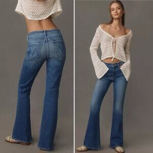 MOTHER Blue Denim Flare Jeans